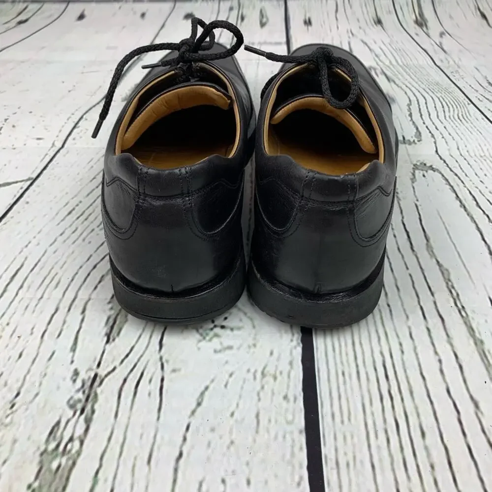 Bally’s Rutger Black Leather Lace Up Oxfords 8 M